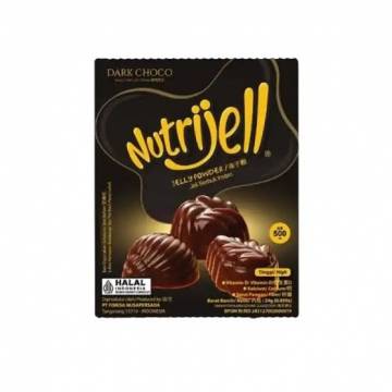 Nutrijell Jelly Powder Dark Choco / Serbuk Jelly Rasa Dark Choco (24g)