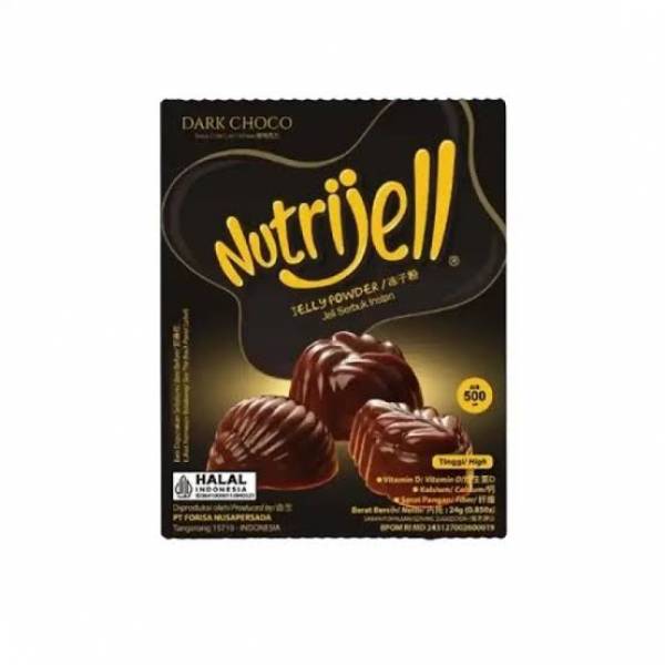 Nutrijell Jelly Powder Dark Choco / Serbuk Jelly Rasa Dark Choco (24g)
