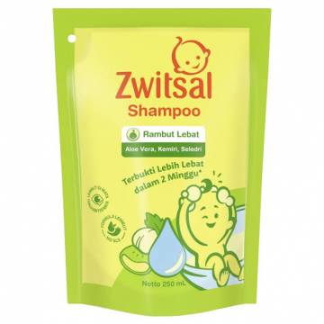 Zwitsal Baby Shampoo Natural Aloe Vera, Kemiri, Seledri (250ml)